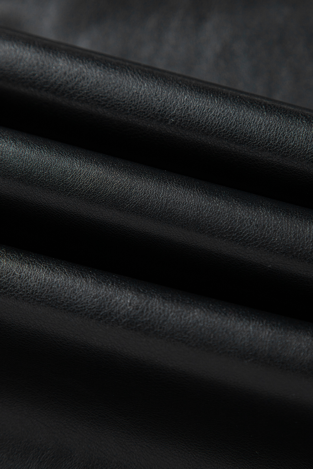 Black Faux Leather Side Slit Maxi Skirt - Image 5