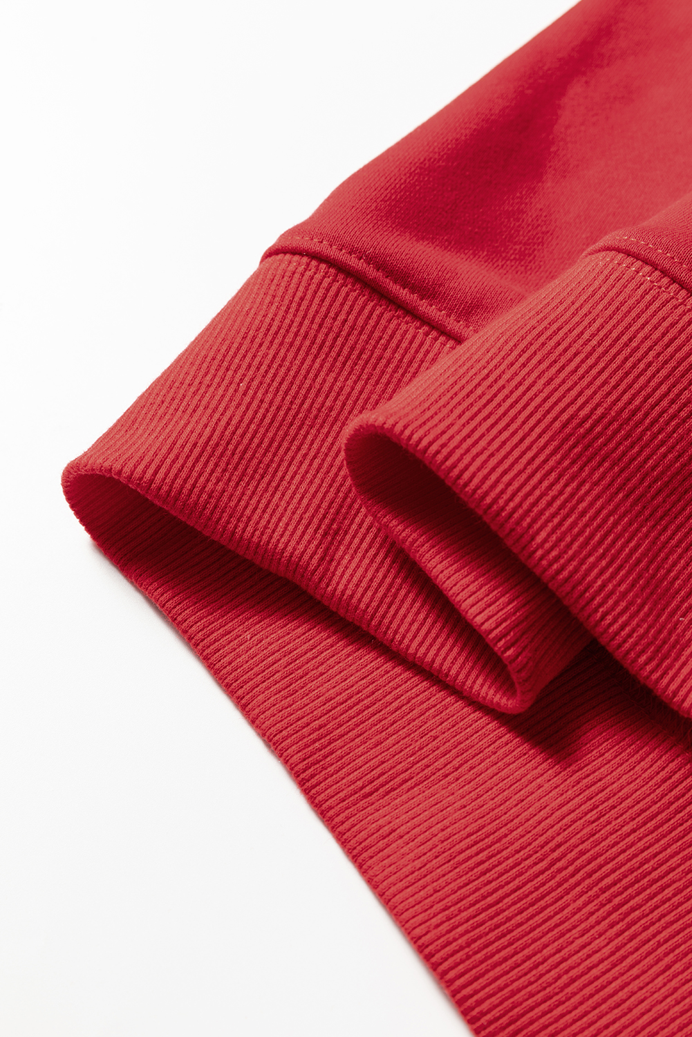 Fiery Red Colorblock Drop Shoulder Baggy Sweatshirt - Image 7