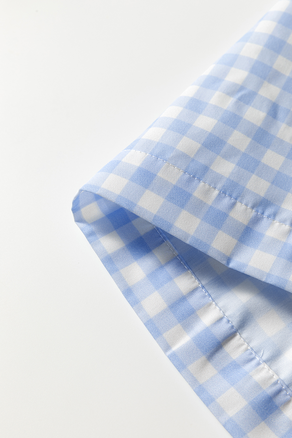 Myosotis Plaid Print Smocked High Waist Womens Loose Pants - Image 8