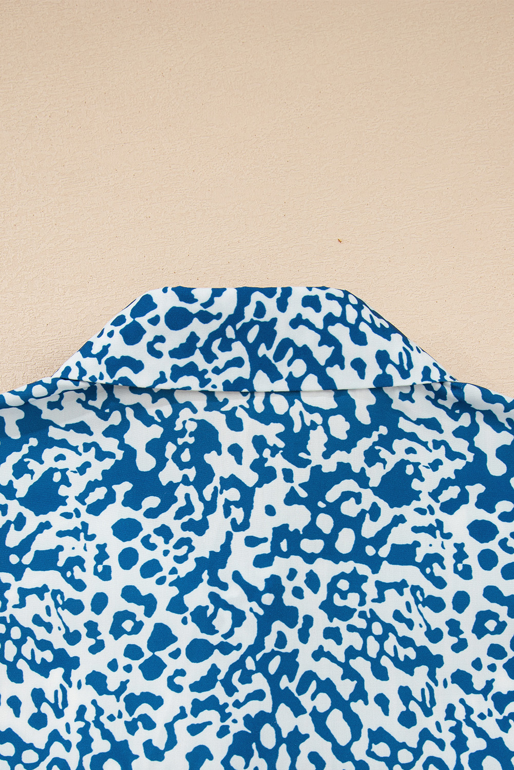 Sky Blue Leopard Striped Western Casual Shirt - Image 6