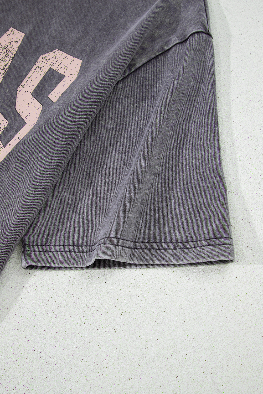 Medium Grey TEXAS Steer Head Graphic Mineral Wash Oversized T Shirt - Image 8