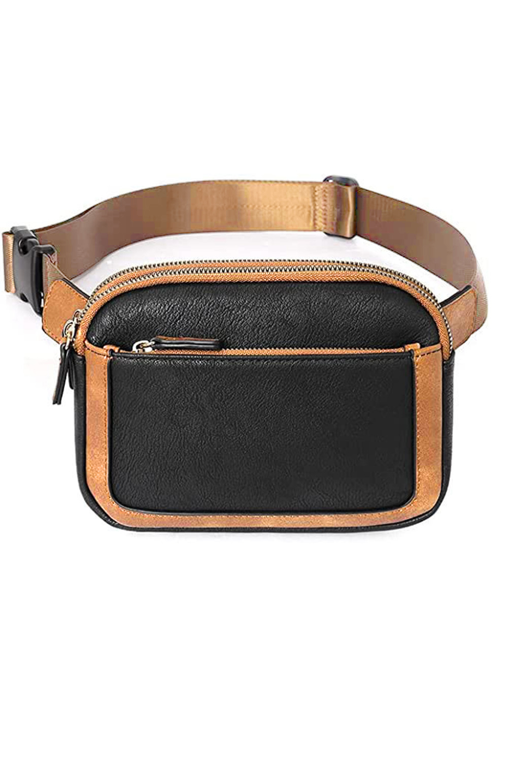 Black Adjustable Strap Mini PU Leather Crossbody Bag - Image 8