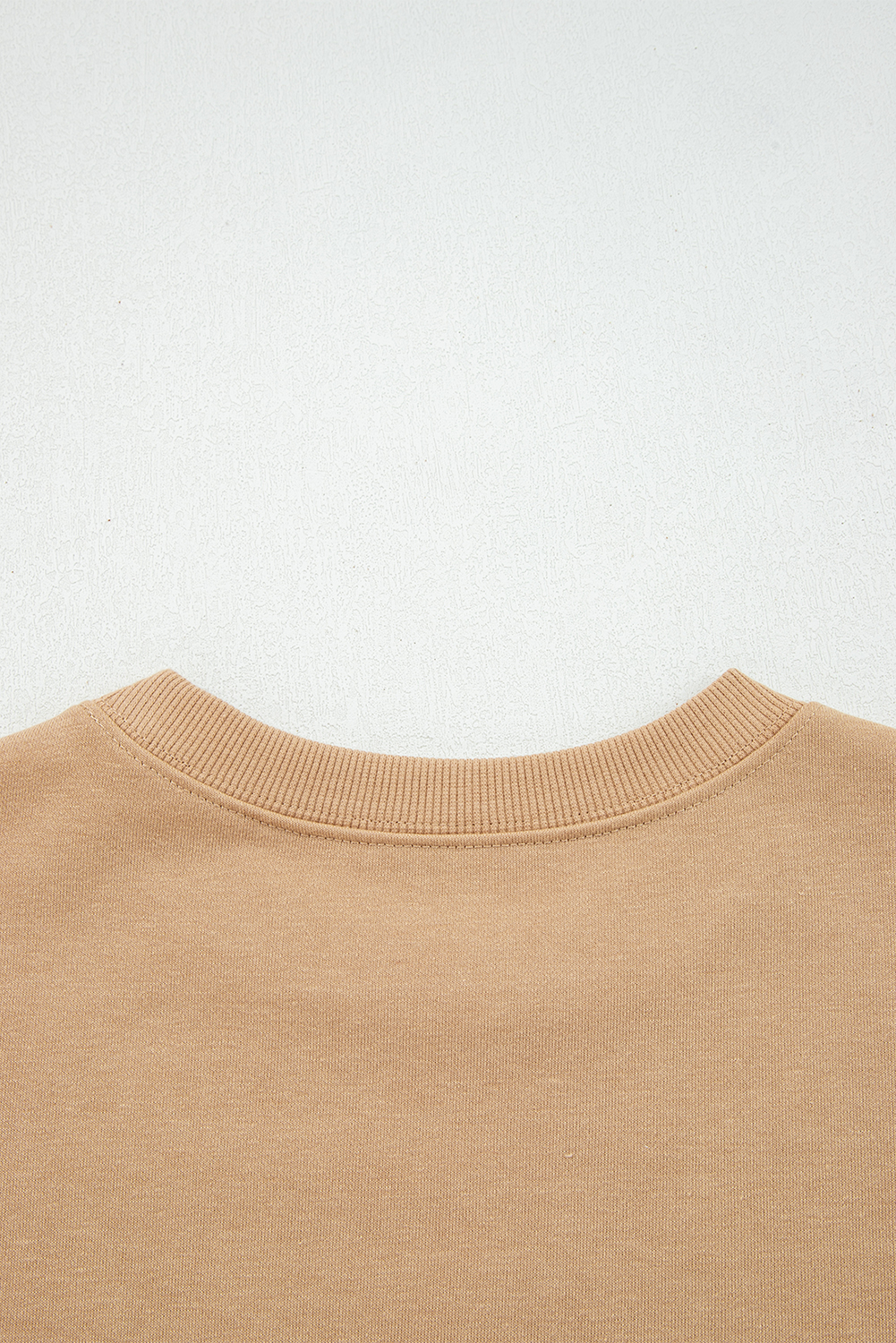 Light French Beige Varsity Striped Detail Drop Shoulder Oversized Sweatshirt - Image 5