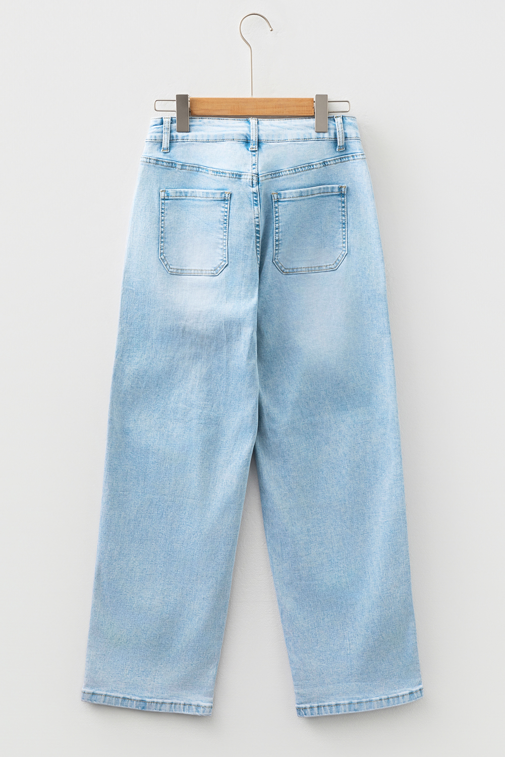 Myosotis Exposed Stitch Detail Drawstring Barrel Jeans - Image 5