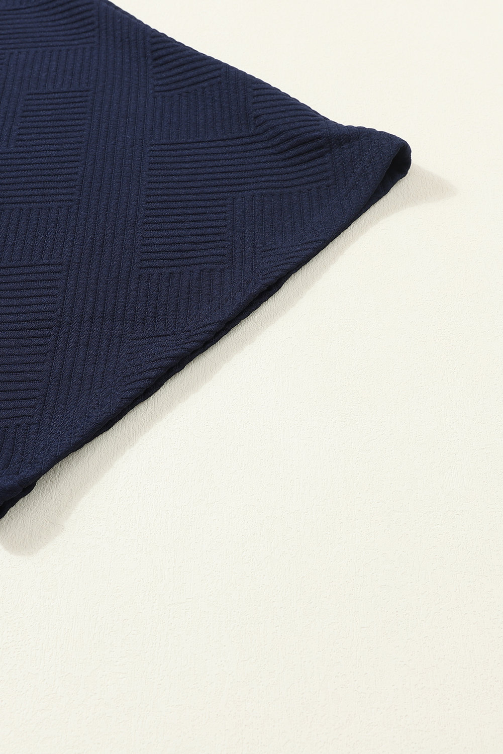 Navy Blue Ultra Loose Textured 2pcs Slouchy Outfit - Image 7