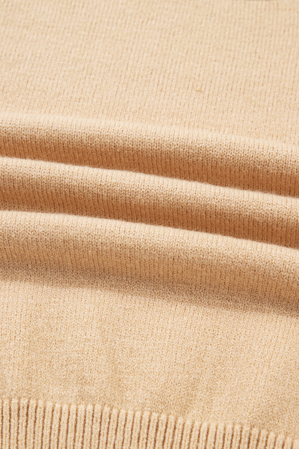 Smoke Gray High Neck Puff Sleeve Sweater Pleated Mini Skirt 2pcs Knitted Outfit - Image 6