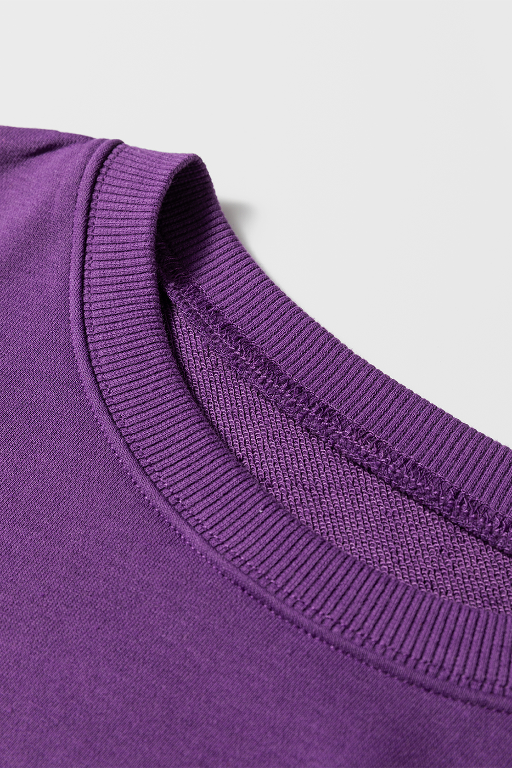 Tillandsia Purple Varsity Striped Detail Drop Shoulder Oversized Sweatshirt - Image 4