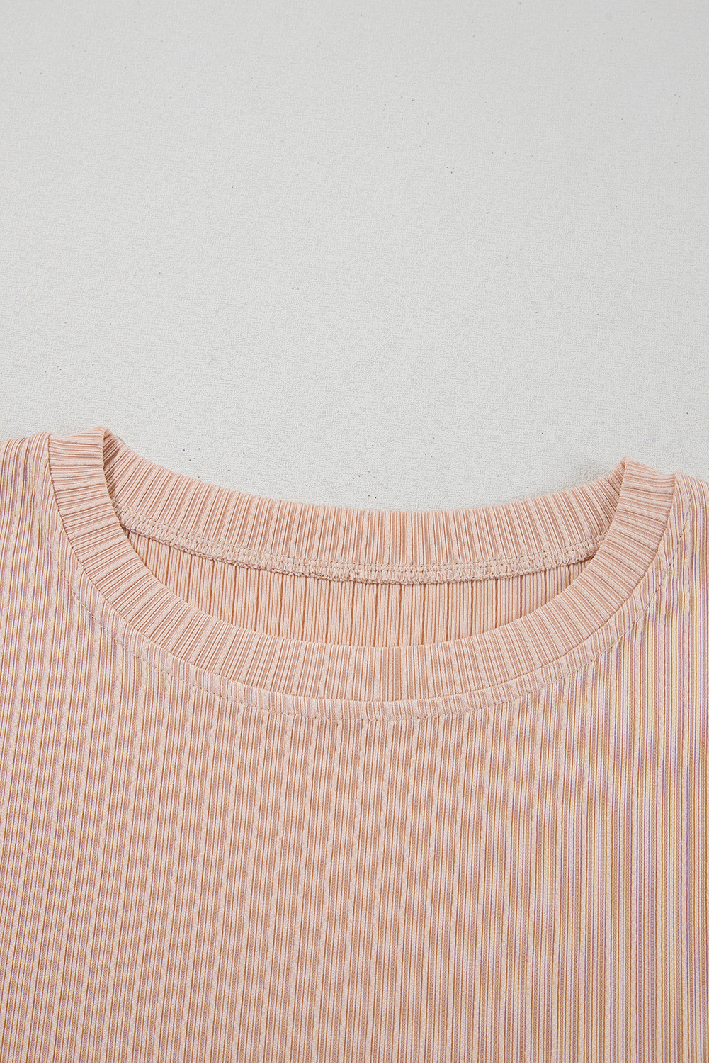 Jet Stream Textured Knit Round Neck Short Sleeve Top - Image 7