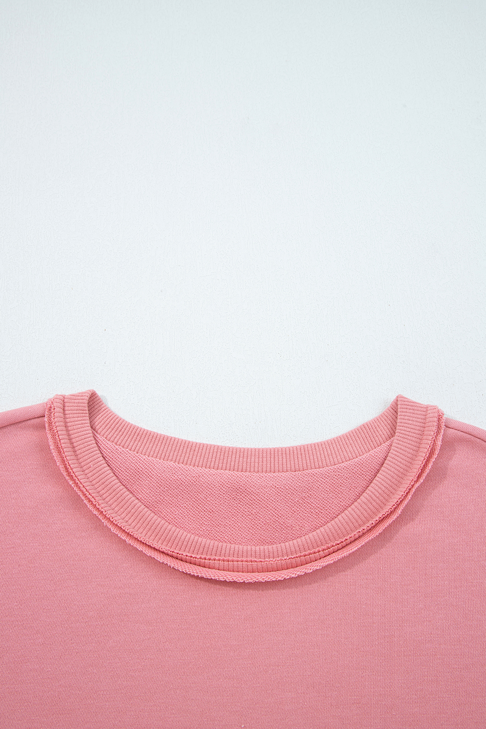 Peach Blossom Floral Applique Baggy Pullover Sweatshirt - Image 6