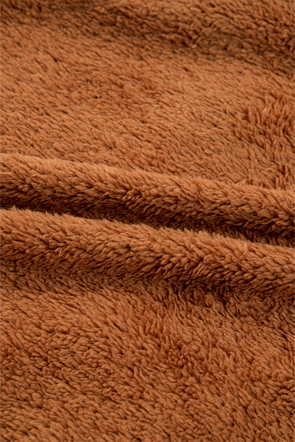 Chestnut Color Block Plush Patchwork Zipper Stand Neck Vest - Image 8