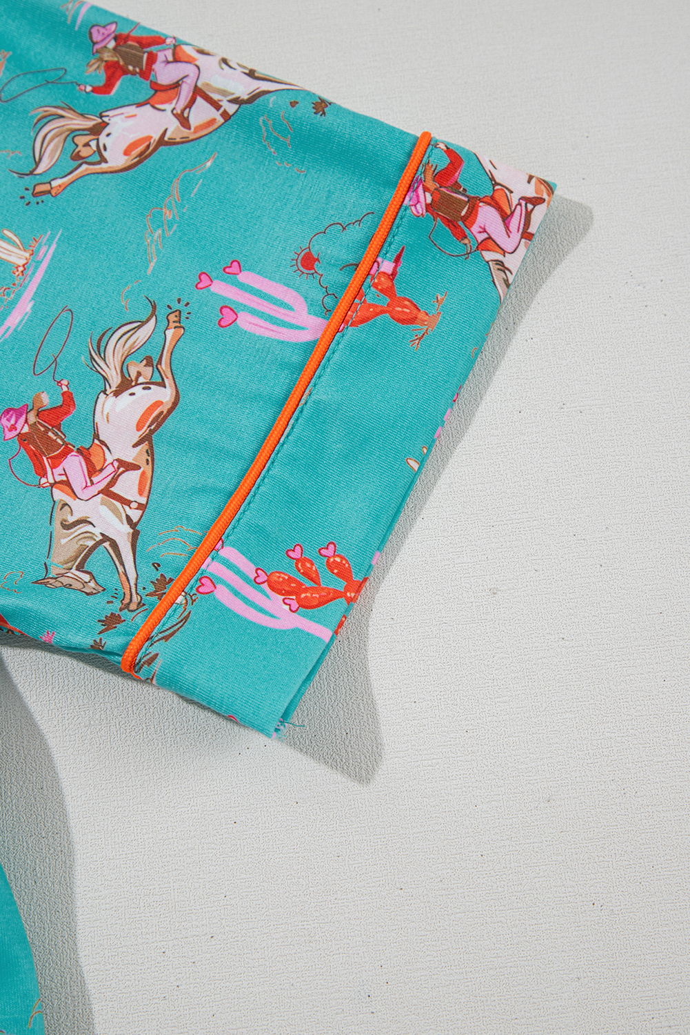 Aruba Blue Cowgirl Country Print Pajamas Set - Image 8