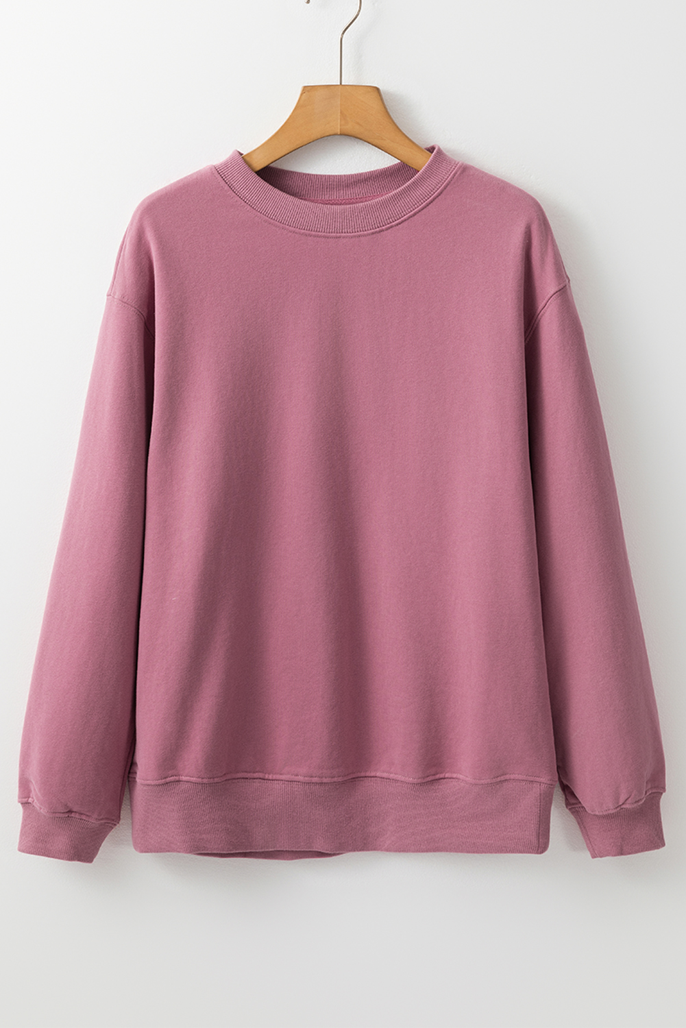 Valerian Plain Drop Shoulder Crewneck Pullover Sweatshirt - Image 8
