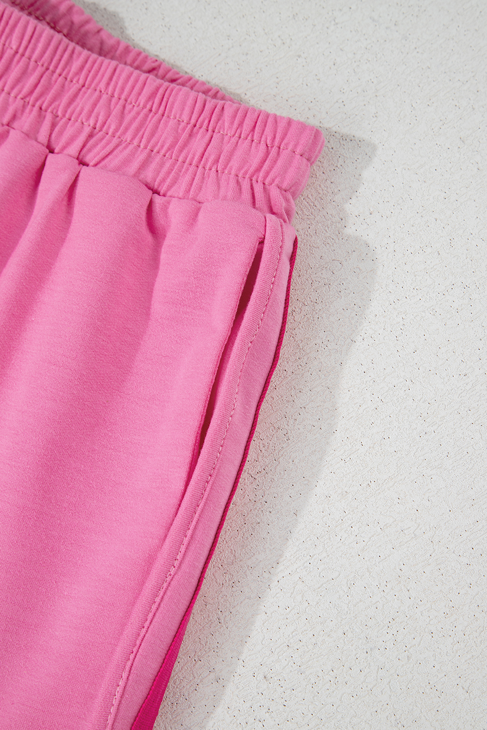 Bonbon Color Block Stripes Elastic High Waist Active Shorts - Image 7