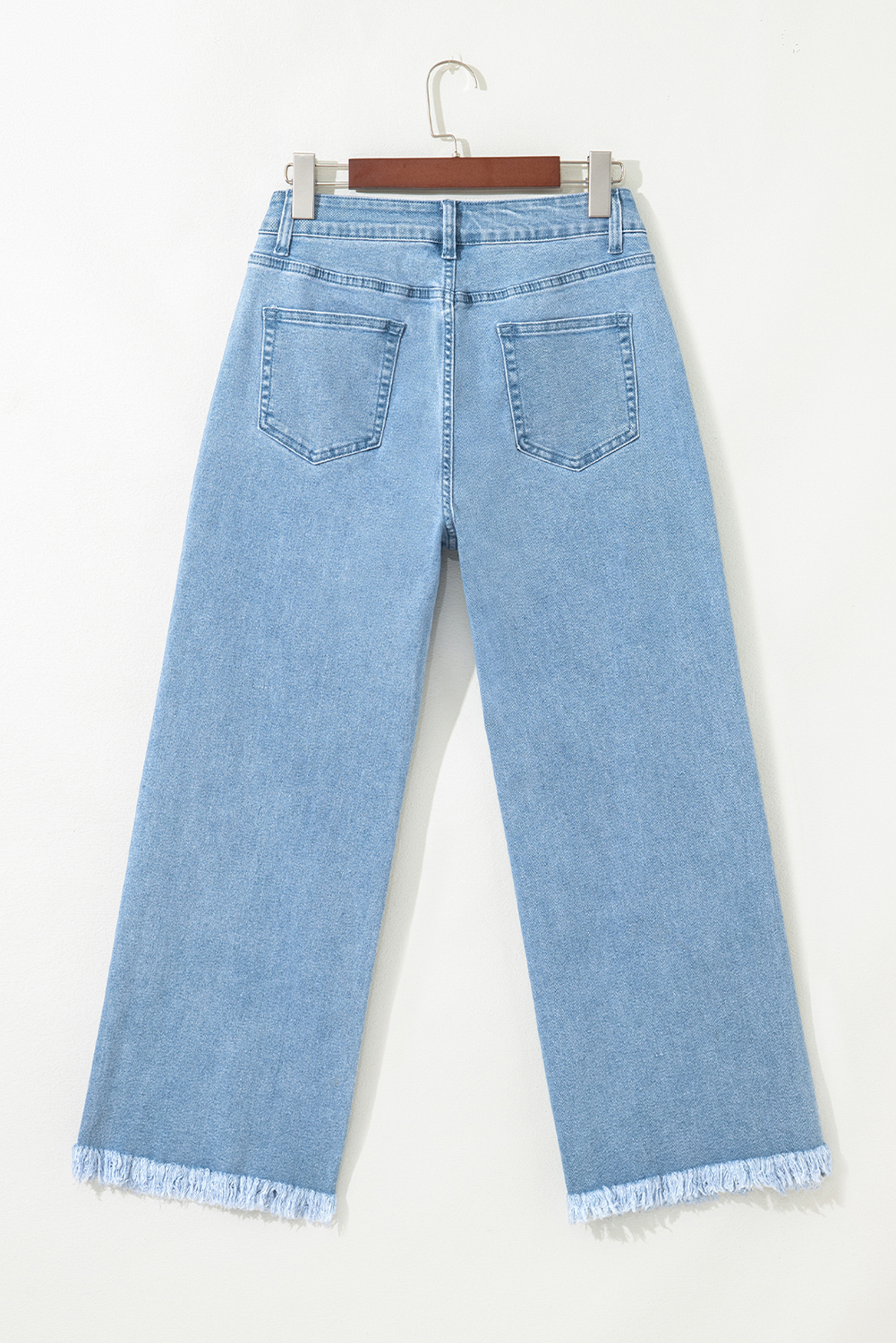 Myosotis Acid Washed High Rise Cropped Wide Leg Jeans - Image 4