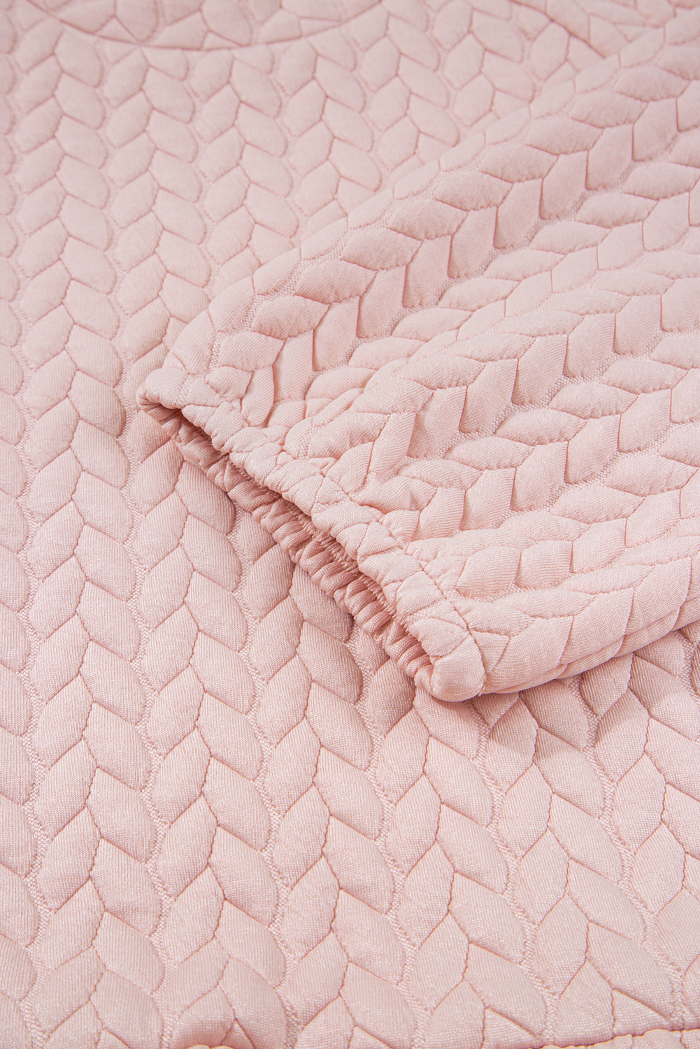 Delicacy Braided Texture Ruffle Hem Top Drawstring Loose Pants Set - Image 7