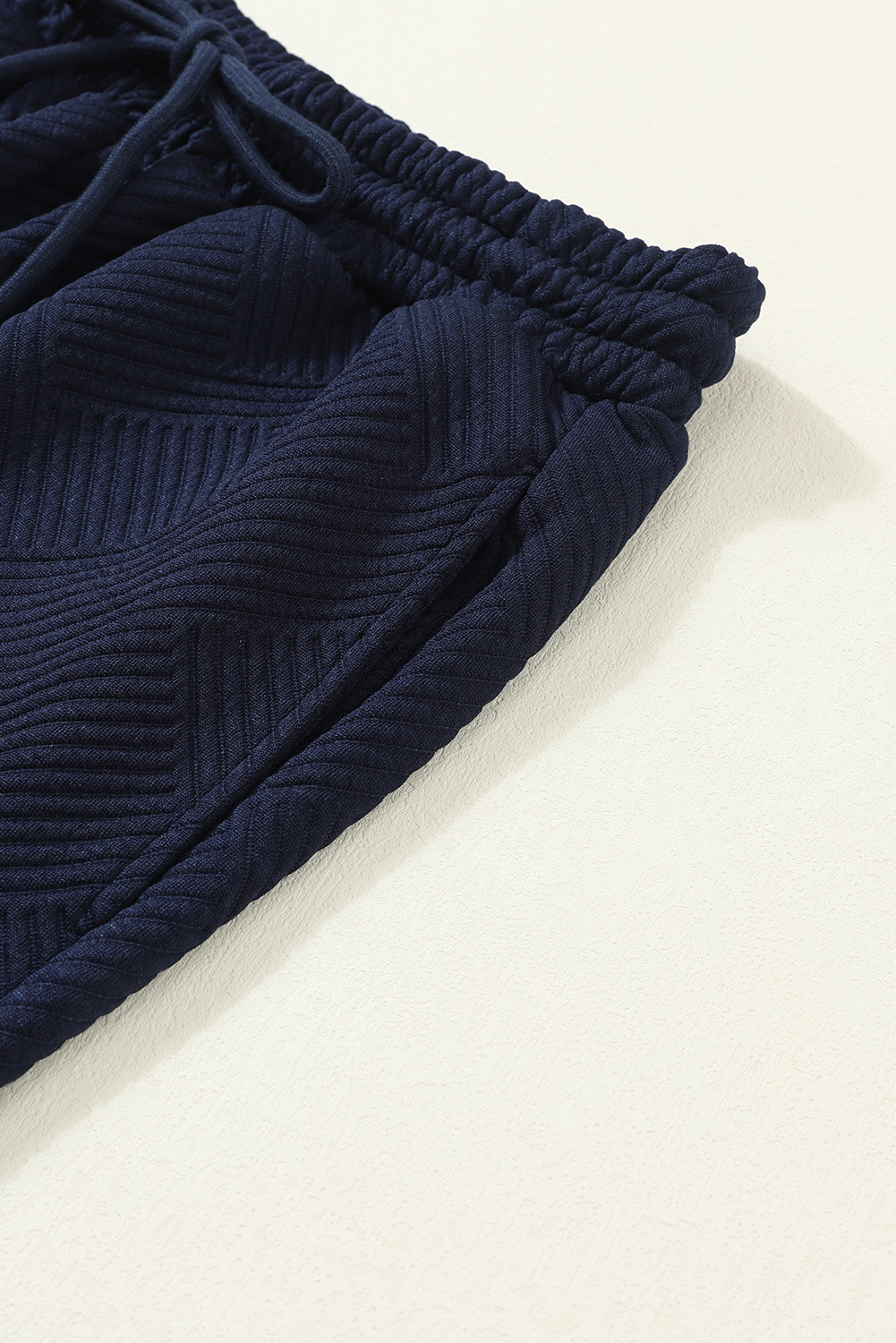 Navy Blue Ultra Loose Textured 2pcs Slouchy Outfit - Image 8