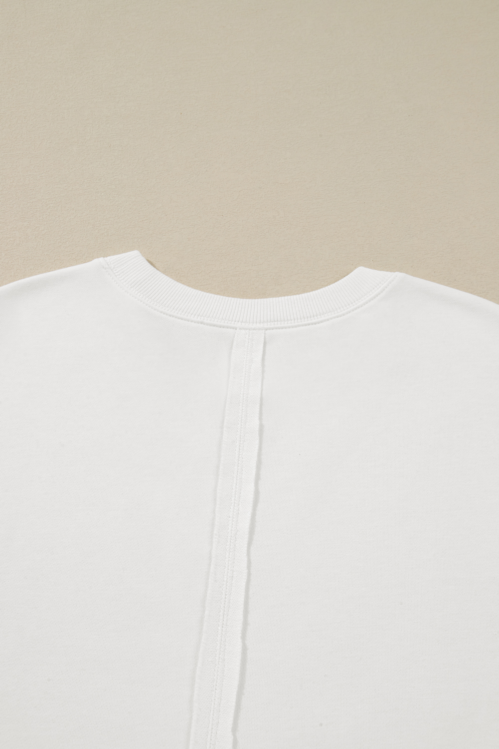 White Plus Size Exposed Seam Detail Contrast Dot Floral Patchwork Sleeve Sweatshirt - Image 6