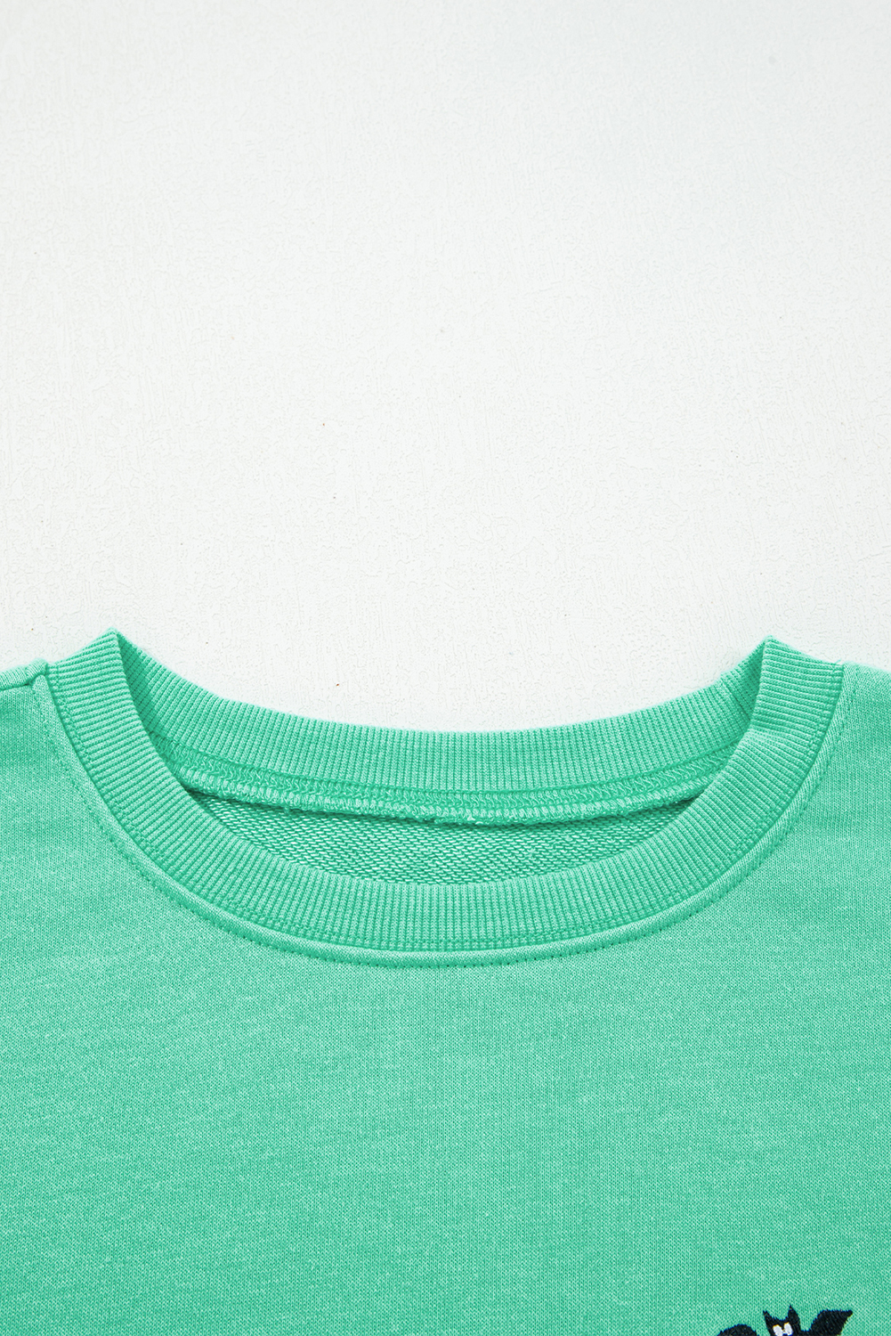 Aruba Blue Cute Halloween Ghost Embroidered Casual Sweatshirt - Image 5