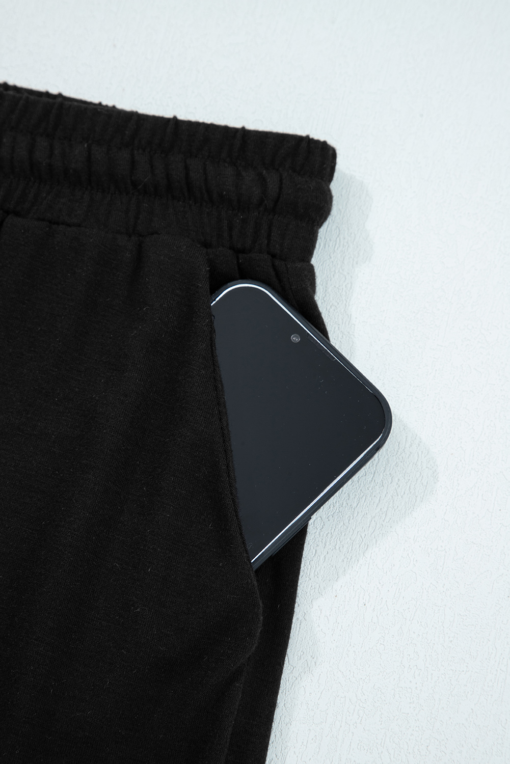 Black Ruffled Wide Leg Pull On High Waist Pants with Pockets - Image 7