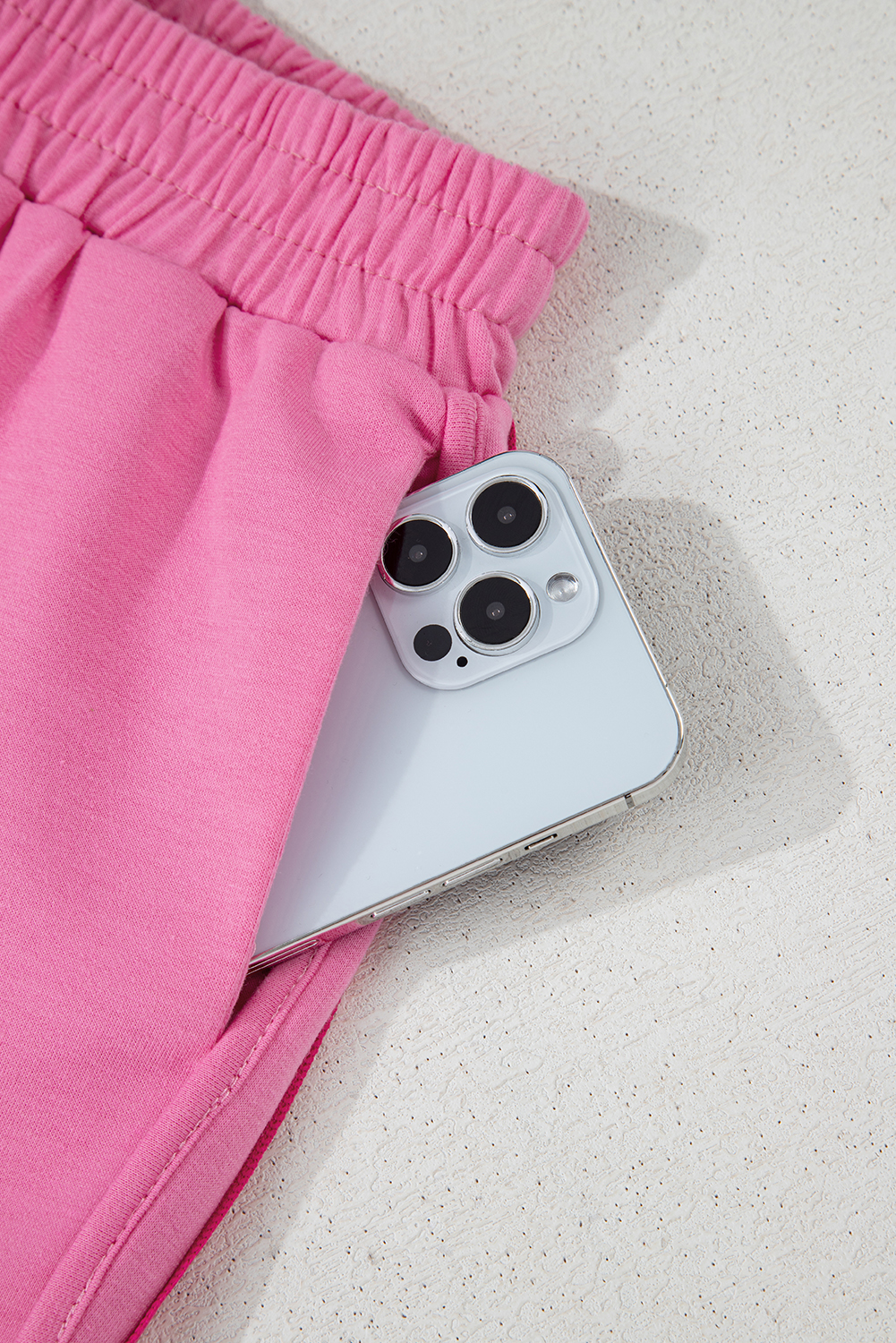 Bonbon Color Block Stripes Elastic High Waist Active Shorts - Image 8