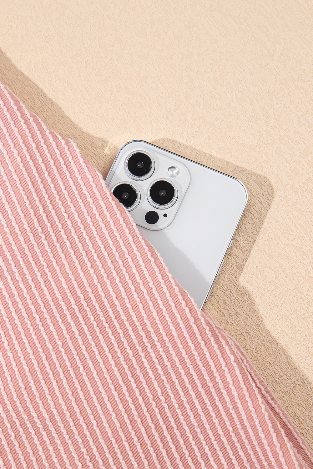 Blossom Corded Knit Crew Neck Puff Sleeve Shift Mini Dress - Image 6