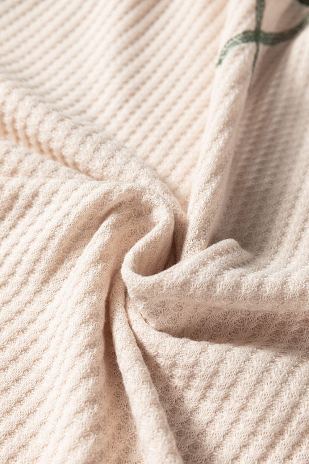 Mist Green Waffle Color Block Raglan Sleeve Top - Image 7