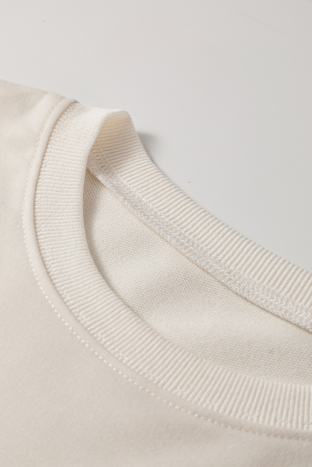 Beige Contrast Plaid Long Sleeve Exposed Seam Patchwork Top - Image 8