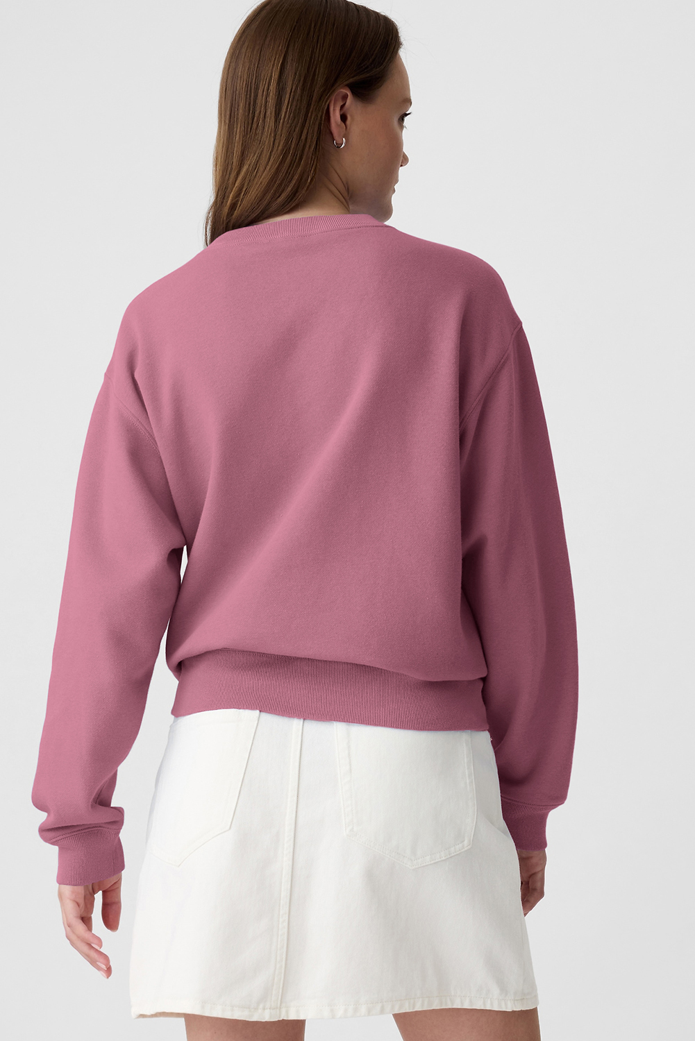 Valerian Plain Drop Shoulder Crewneck Pullover Sweatshirt - Image 6
