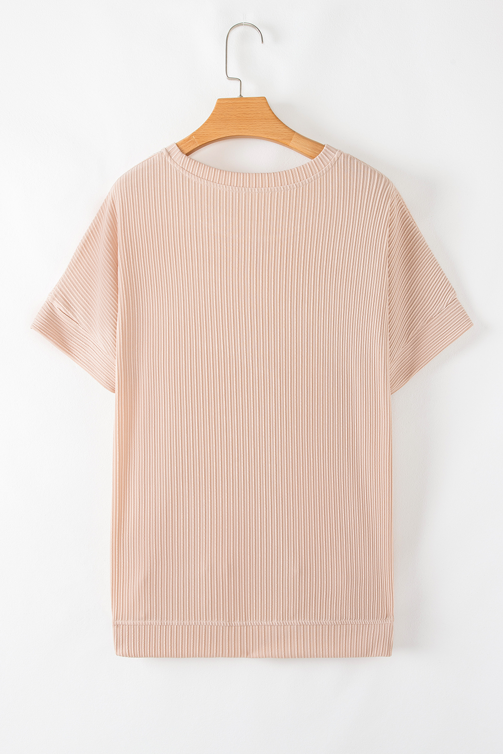Jet Stream Textured Knit Round Neck Short Sleeve Top - Image 6