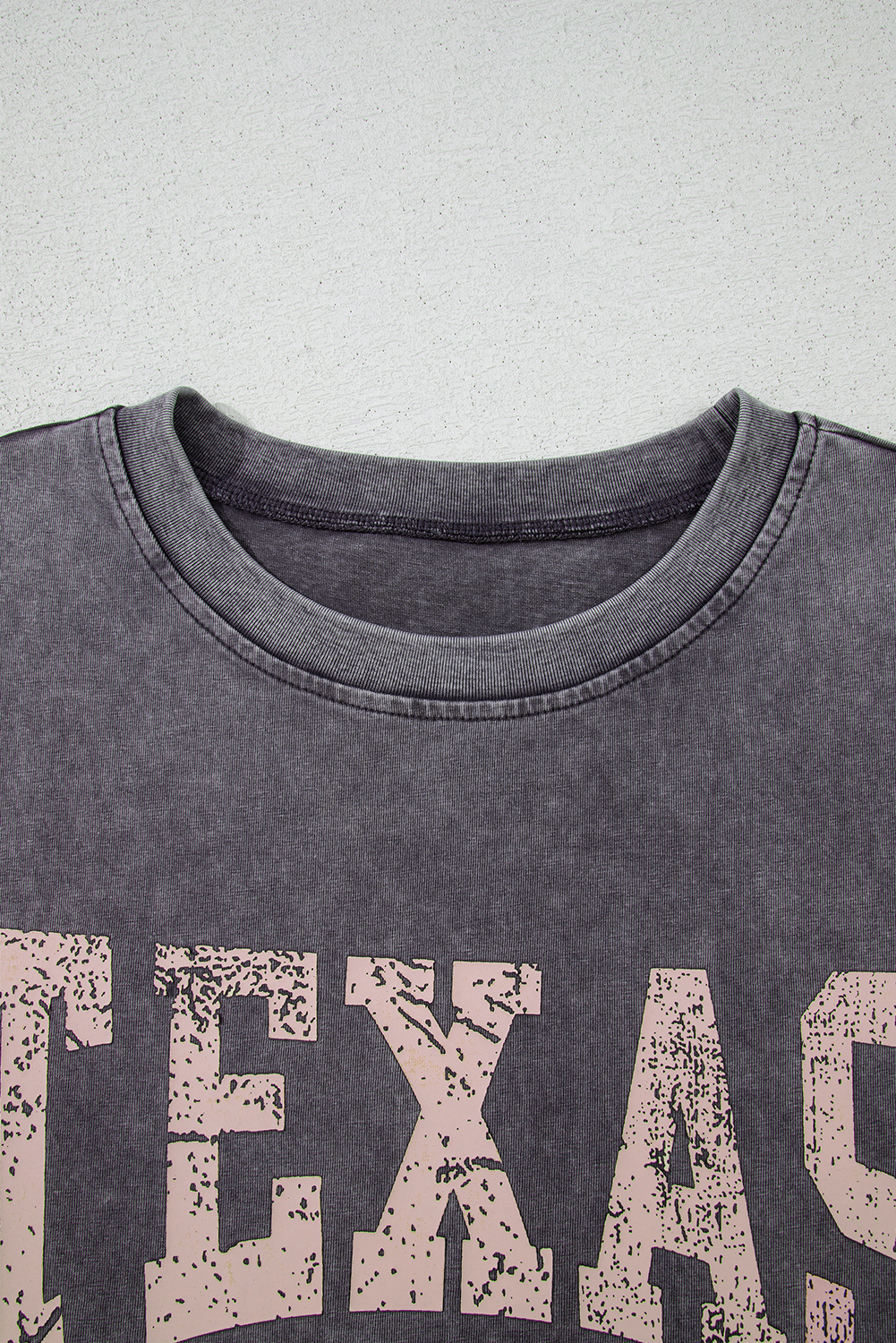 Medium Grey TEXAS Steer Head Graphic Mineral Wash Oversized T Shirt - Image 5