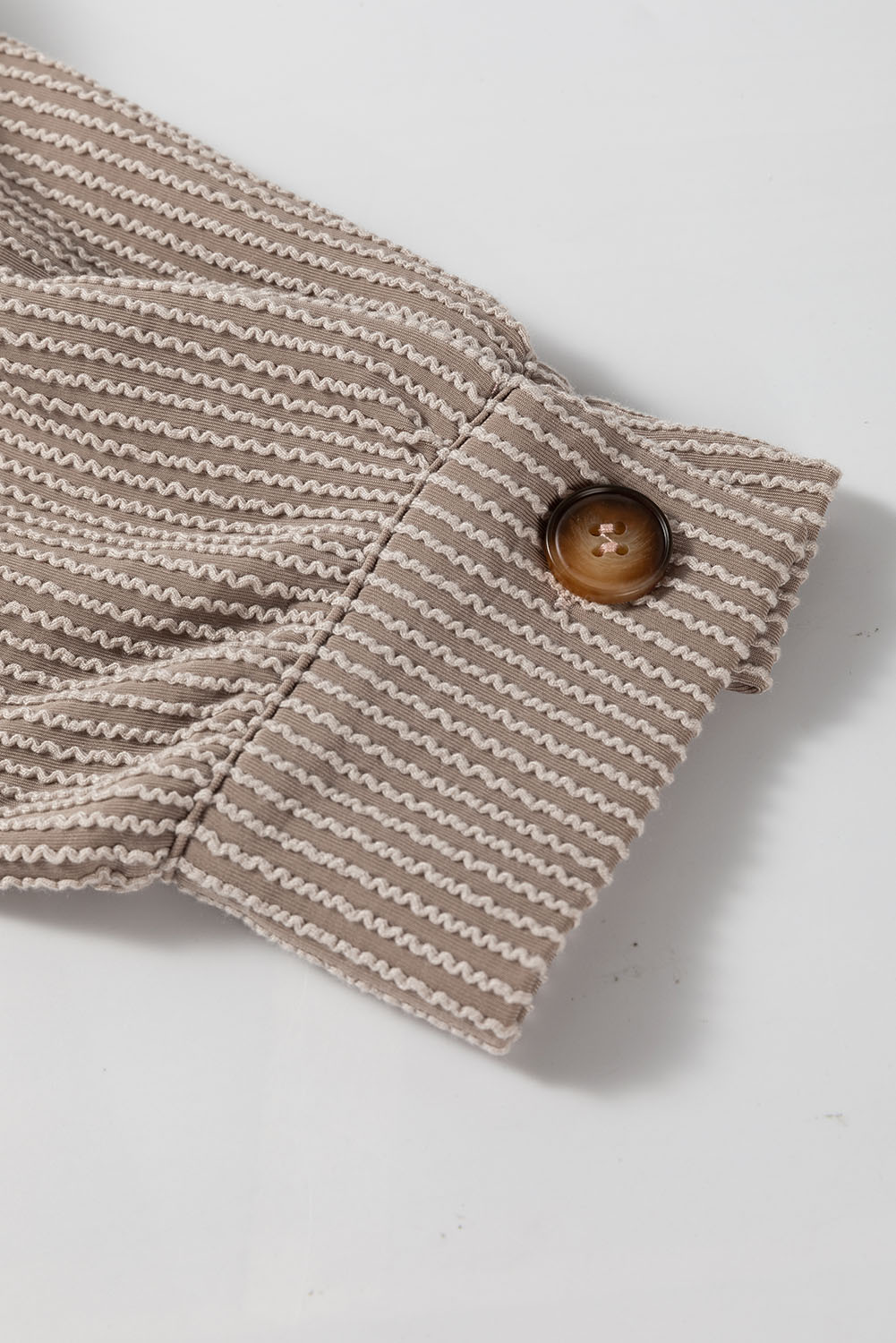 Smoke Gray Solid Corded Drop Shoulder Plus Size Shacket - Image 7