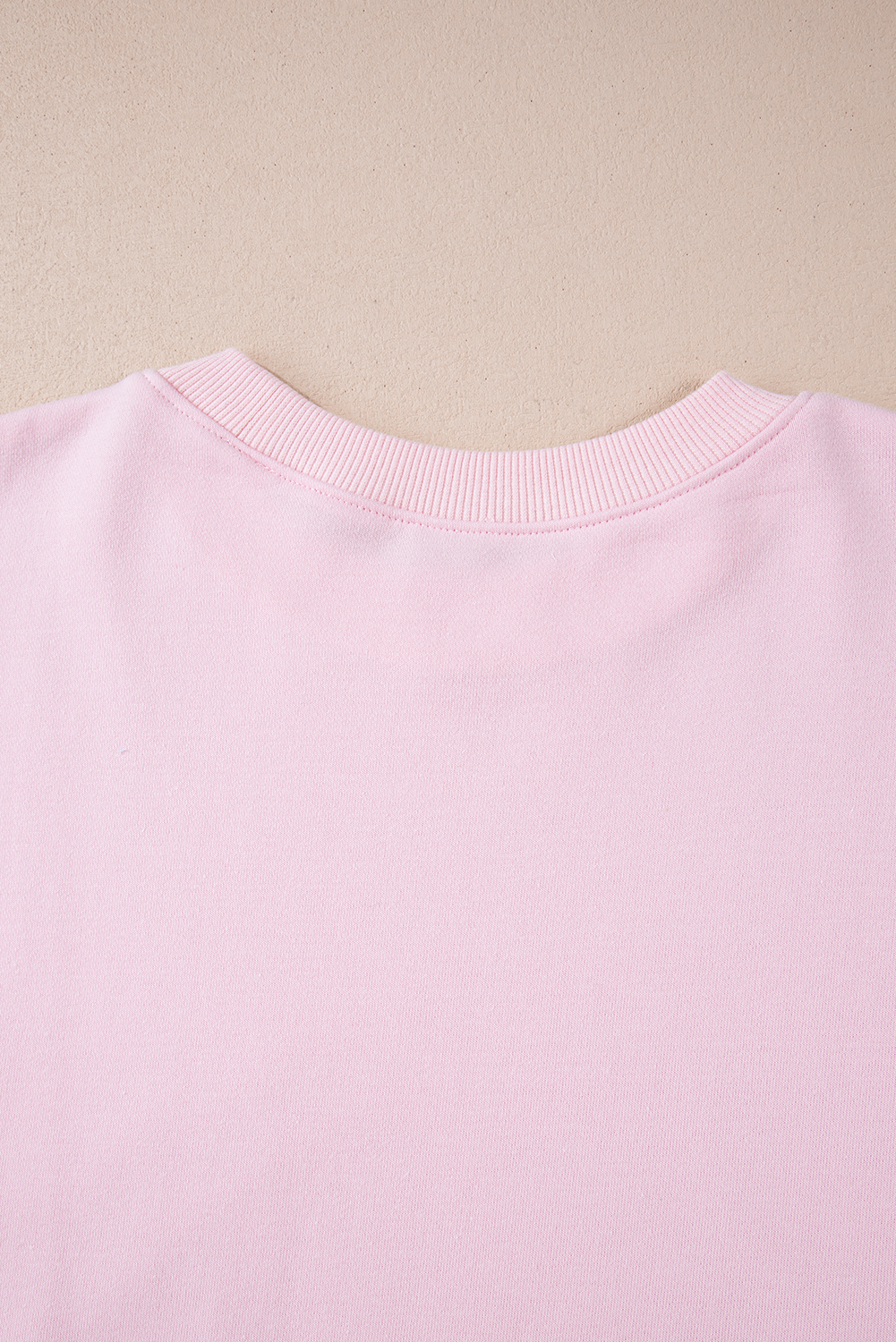 Light Pink Color Block Batwing Sleeve Loose Fit Sweatshirt - Image 6