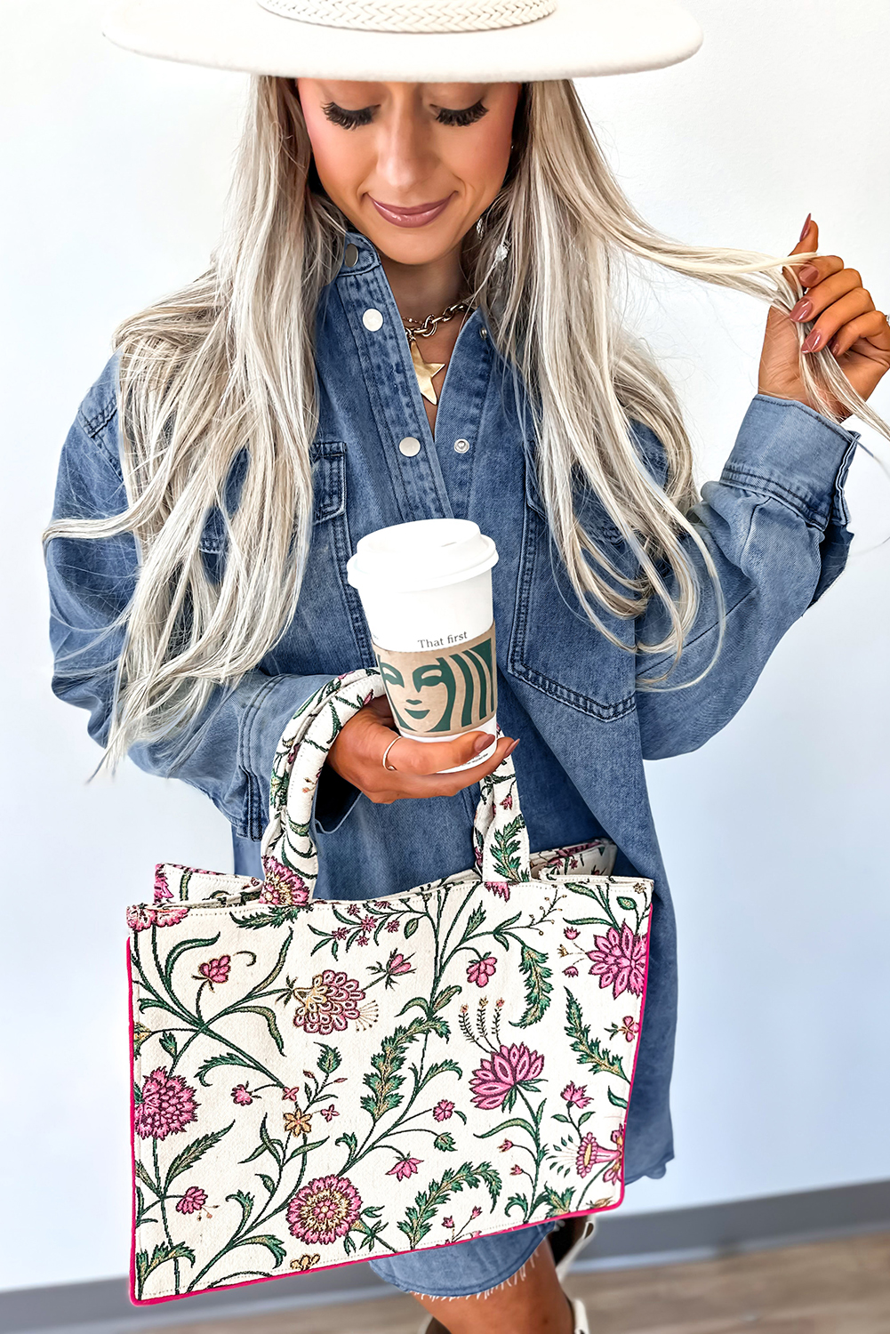 Blue Beau Chest Pocket Raw Hem Denim Loose Shirt Dress - Image 3