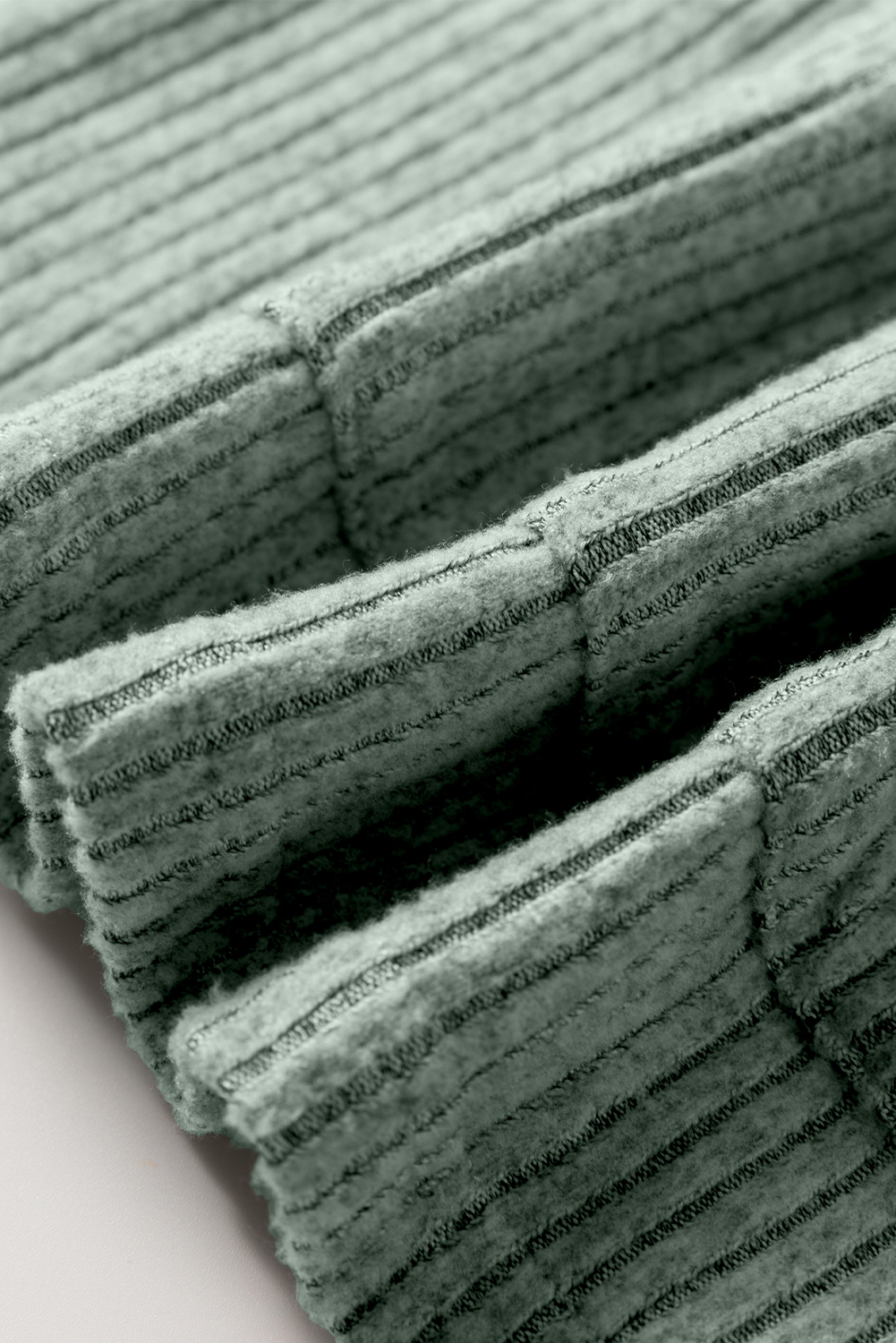 Clearly Aqua Ribbed Texture Drop Shoulder Henley Knit Top - Image 8