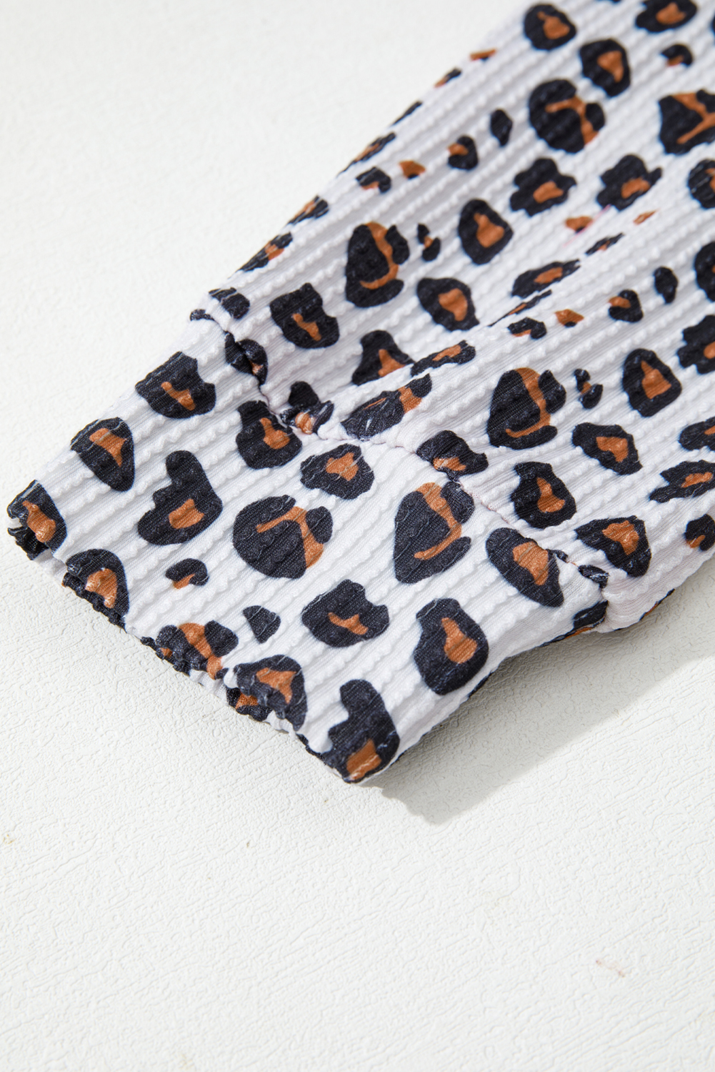 Rose Red Leopard Patched Twisted Ribbed Western Casual Shacket - Image 8