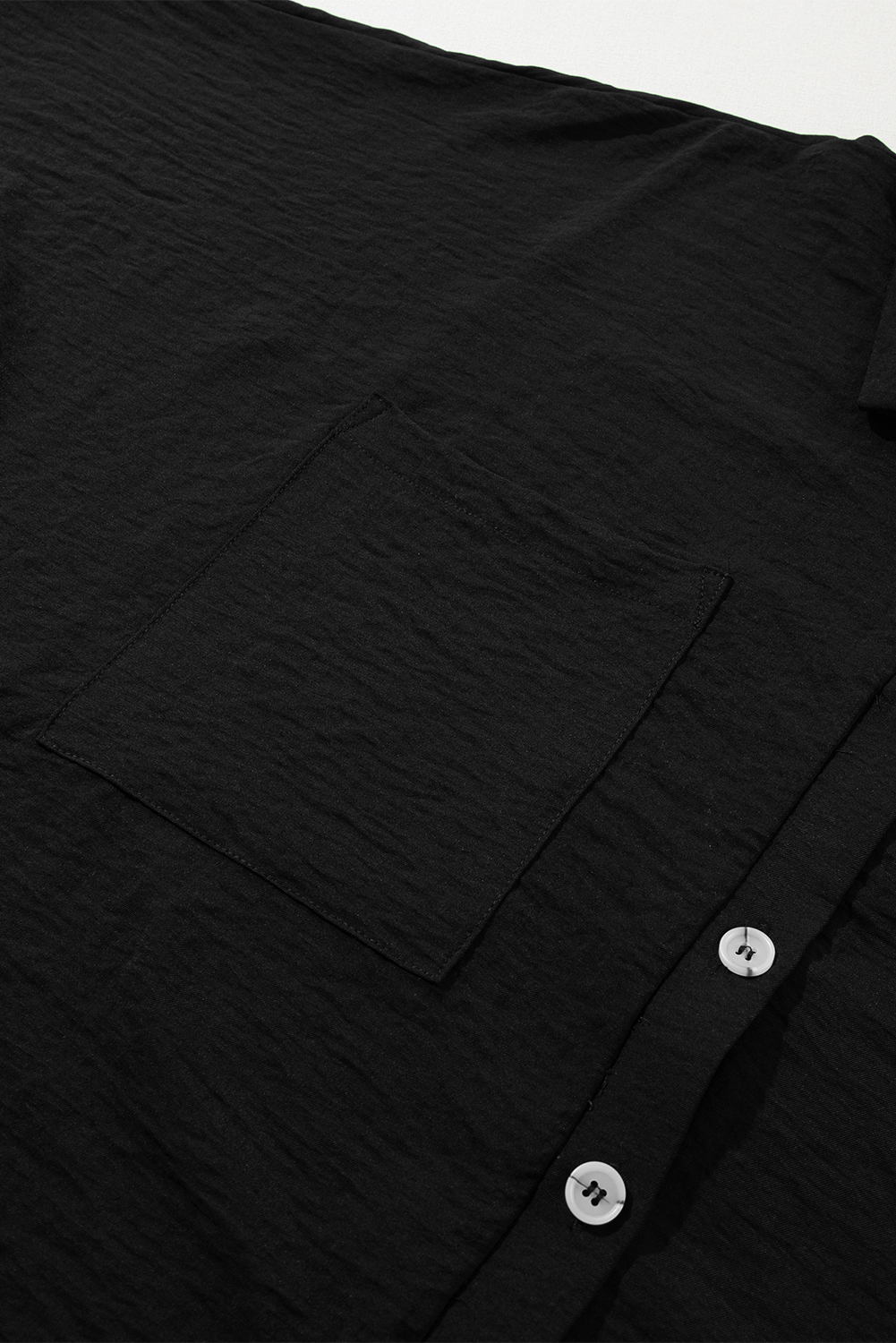 Black Half Button Collared Loose Romper - Image 8