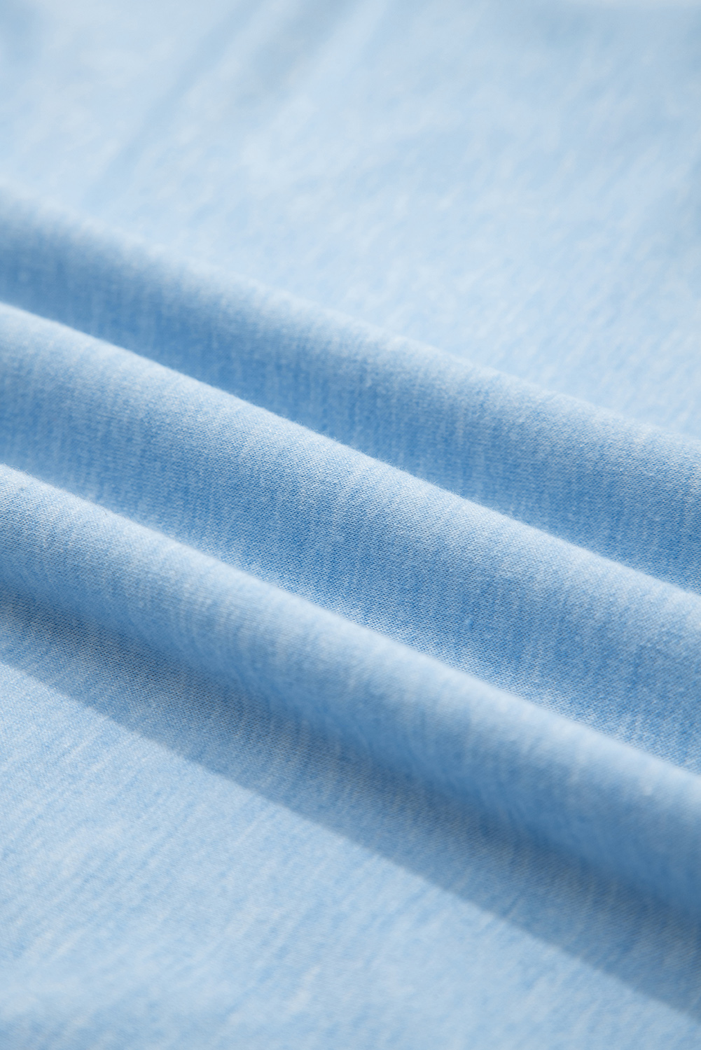 Myosotis Notched Neck Terry Raw Hem Long Sleeve Top - Image 8