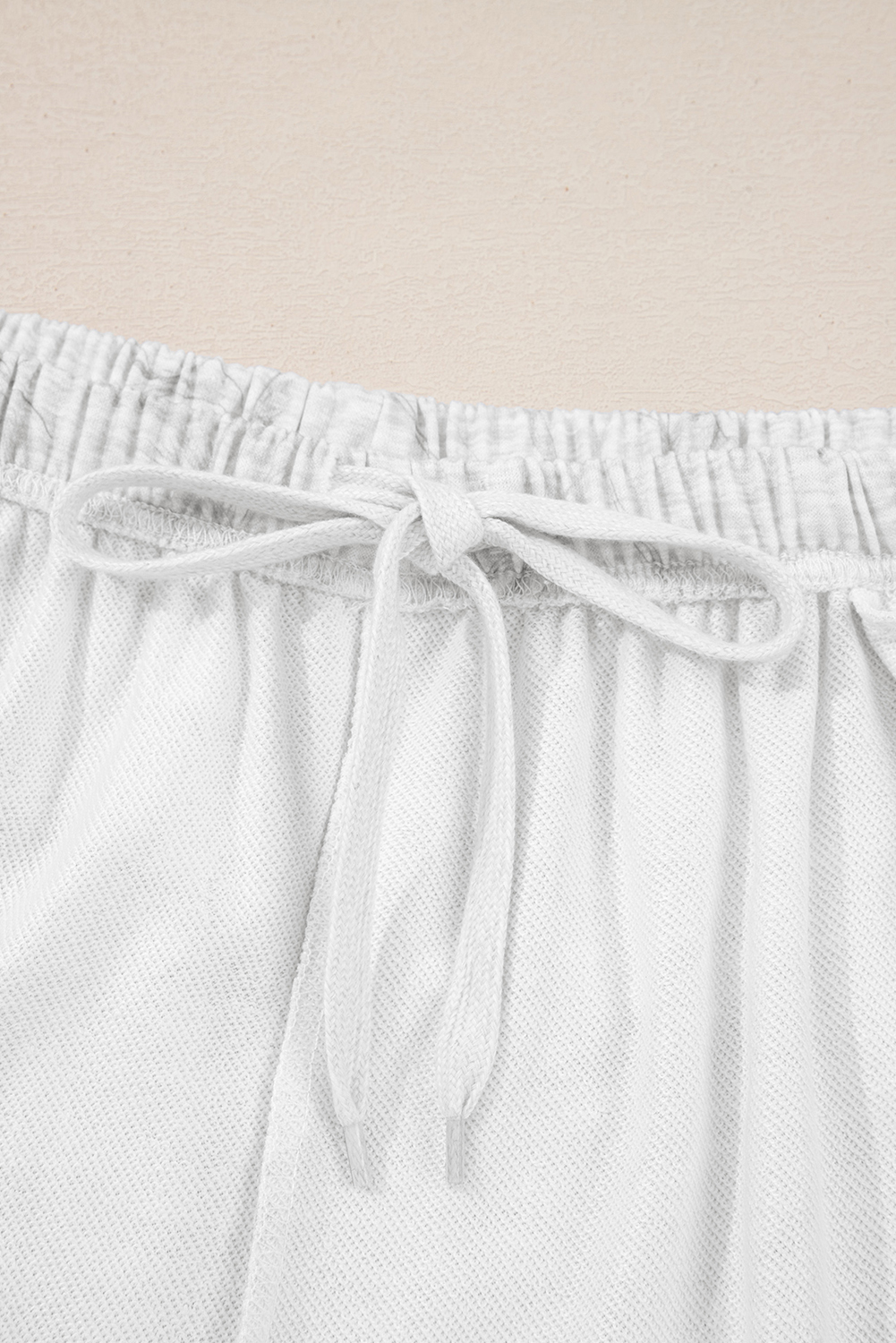 Light Grey Abstract Print Loose Drop Sleeve Hoodie Elastic Waistband 2pcs Pant Set - Image 5