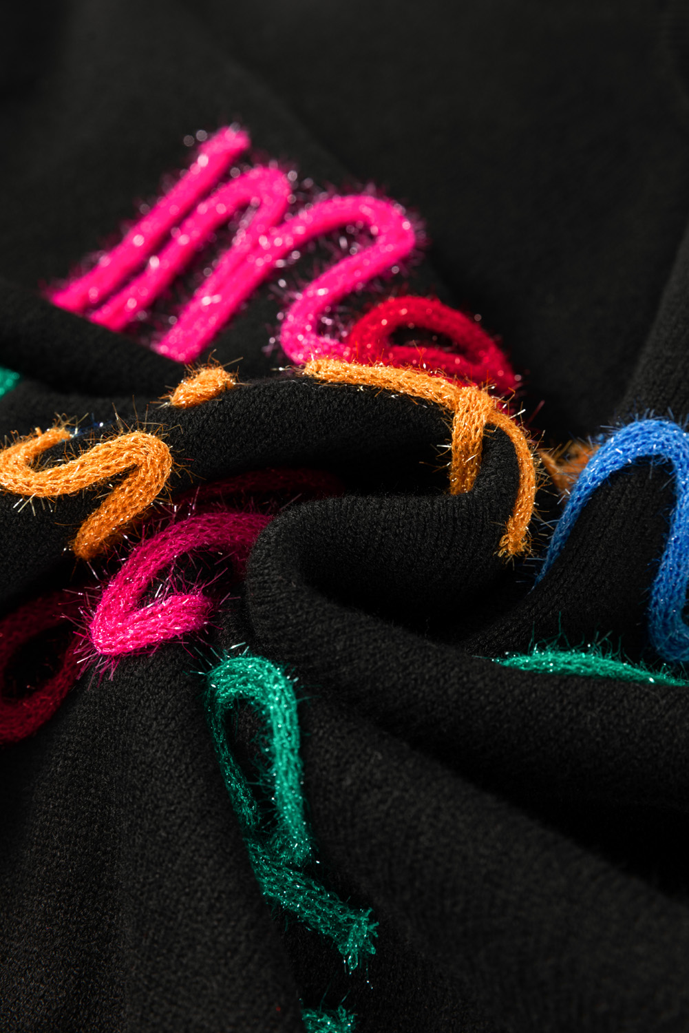 Black Tinsel Merry & Bright Round Neck Plus Size Sweater - Image 6