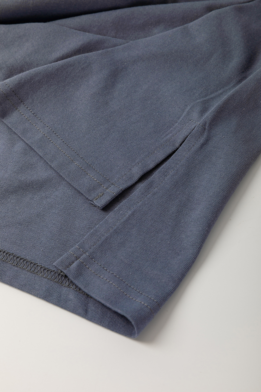 Dark Blue Leopard Colorblock Patchwork Long Sleeve Drop Shoulder Top - Image 8