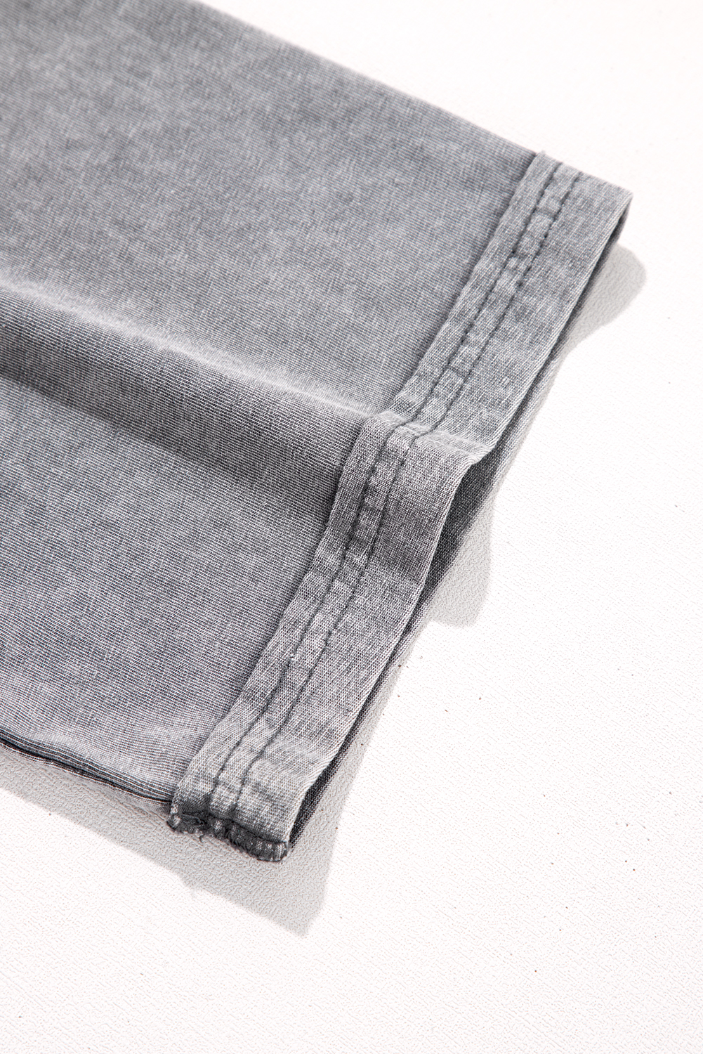 Philippine Gray Mineral Wash Half Sleeve Boyfriend Vintage T Shirt - Image 8