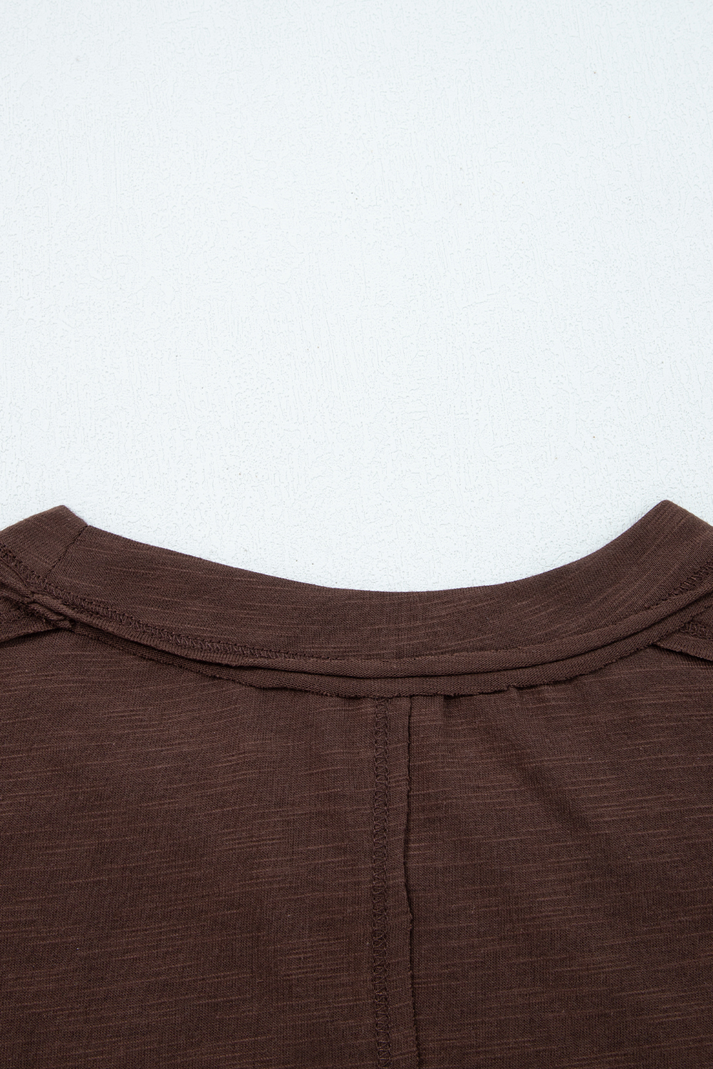 Dark Brown Sheer Lace Patchwork Casual Long Sleeve Tee - Image 6