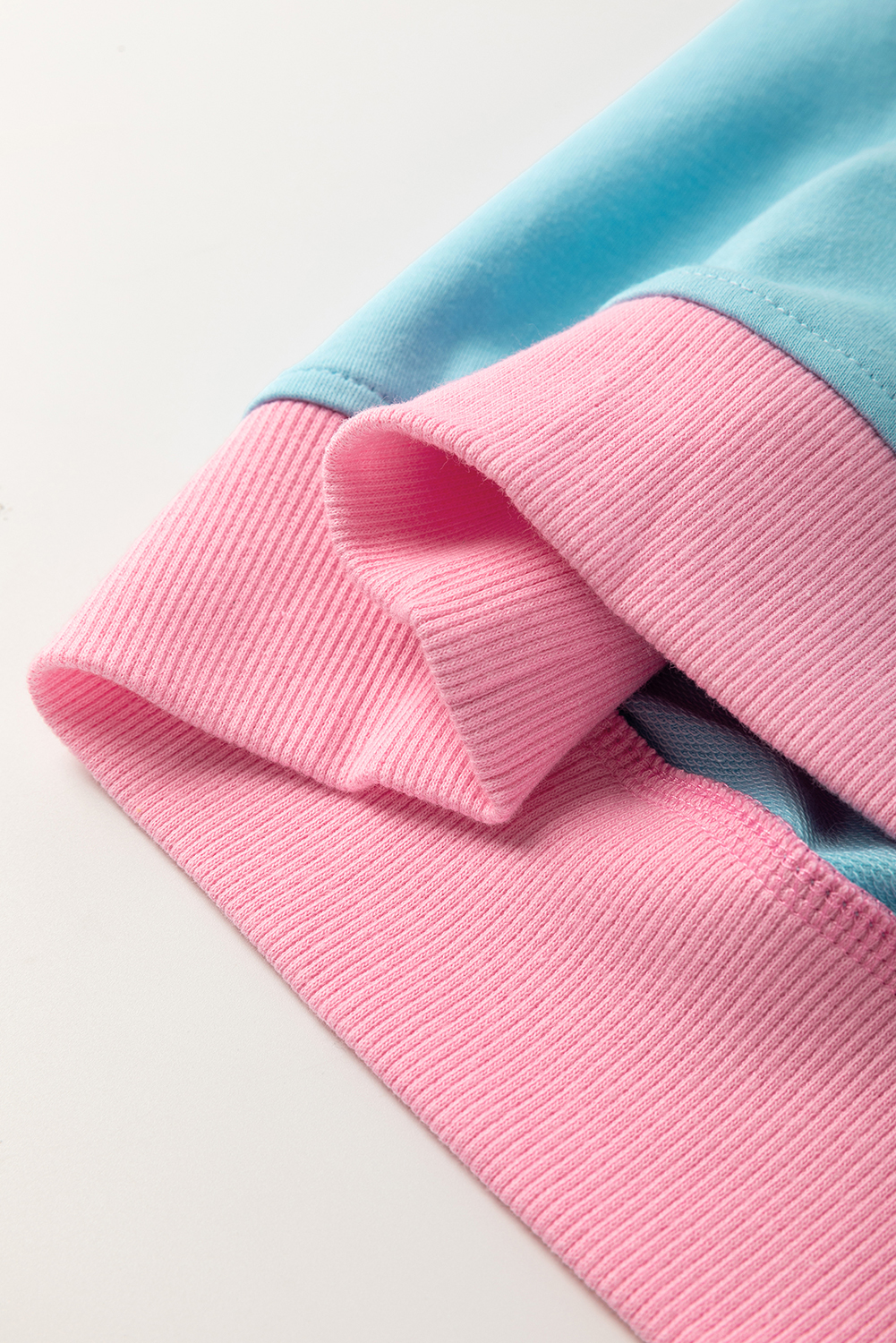 Turquoise Plus Size Contrast Trim T Shirt and Skirt Two Piece Set - Image 6