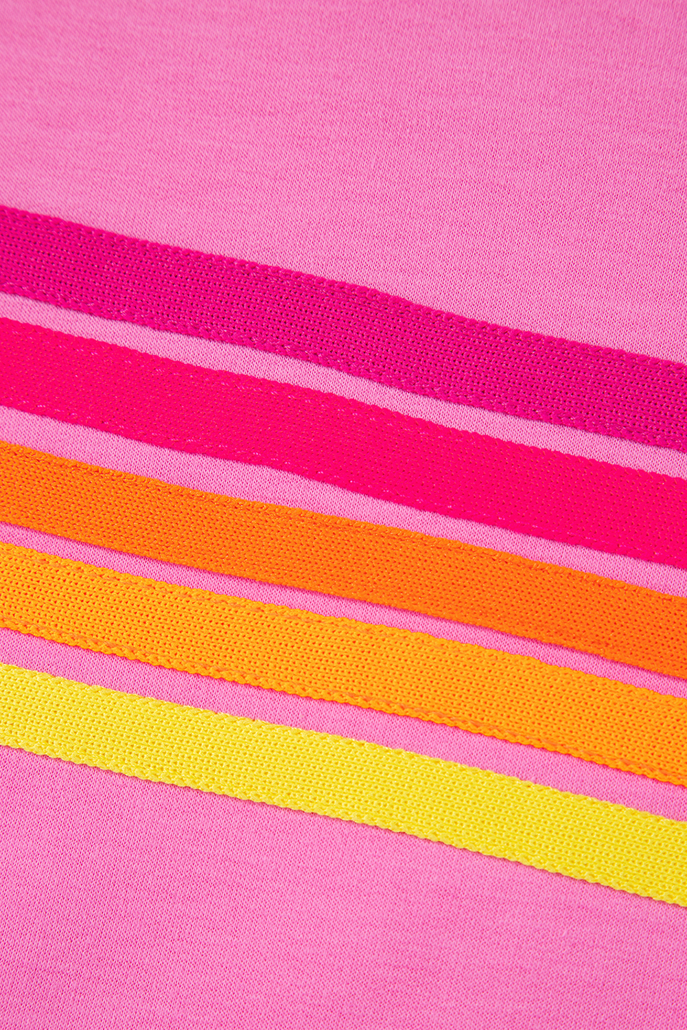 Bonbon Striped Patch Front Casual Tee - Image 7