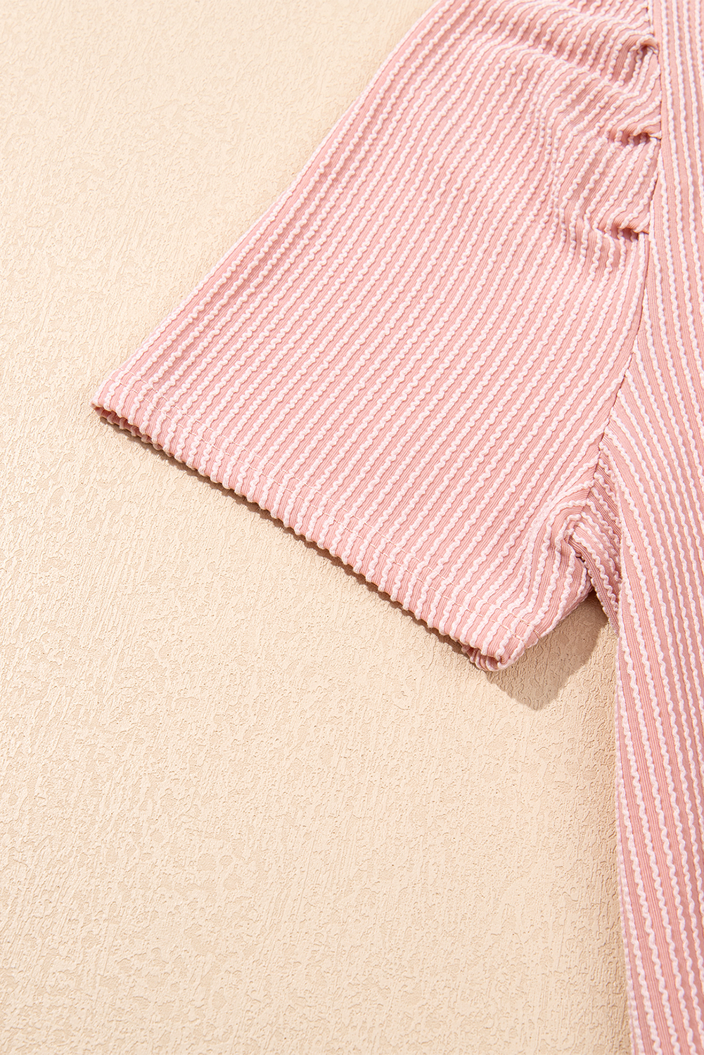 Blossom Corded Knit Crew Neck Puff Sleeve Shift Mini Dress - Image 8