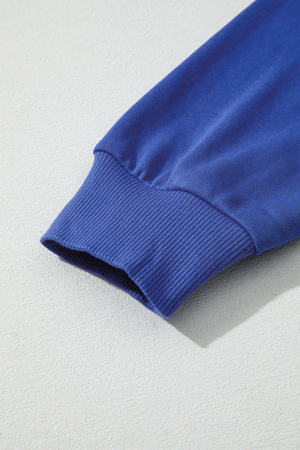 Sky Blue Varsity Striped Detail Drop Shoulder Oversized Sweatshirt - Image 6