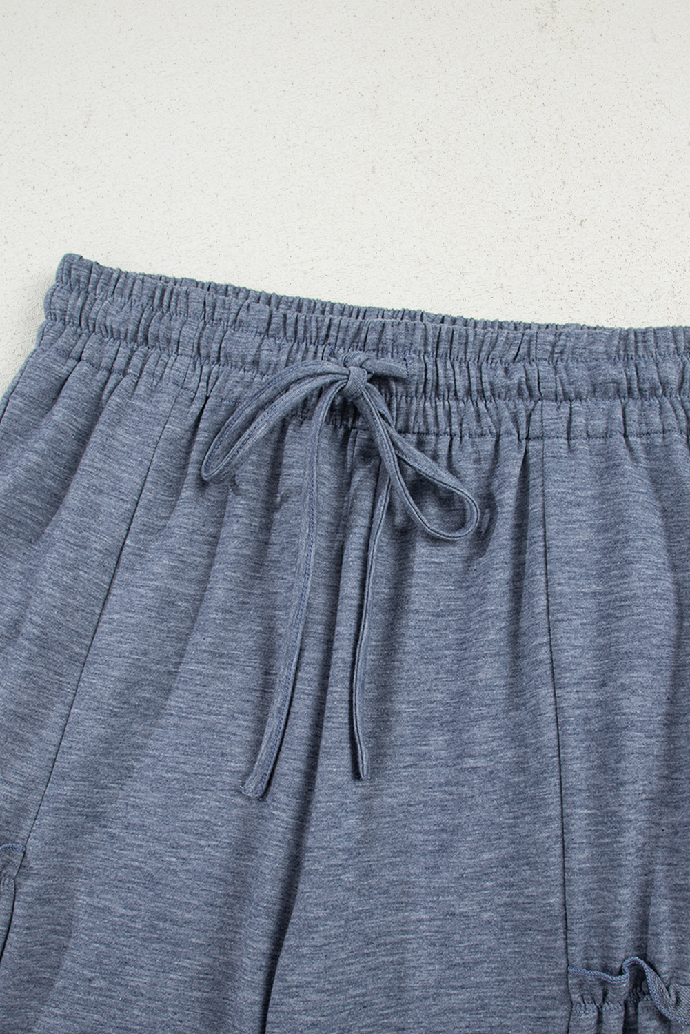 Frilled Detail Wide Leg Drawstring Elastic Waistband Pants - Image 8