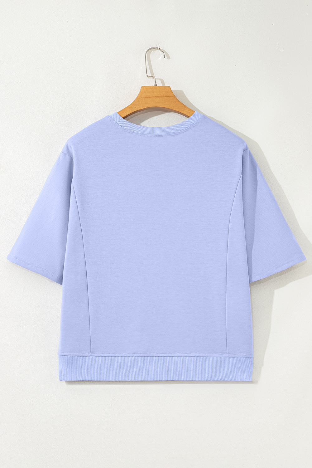 Beau Blue Floral Patched Half Sleeve Tunic Top - Image 5