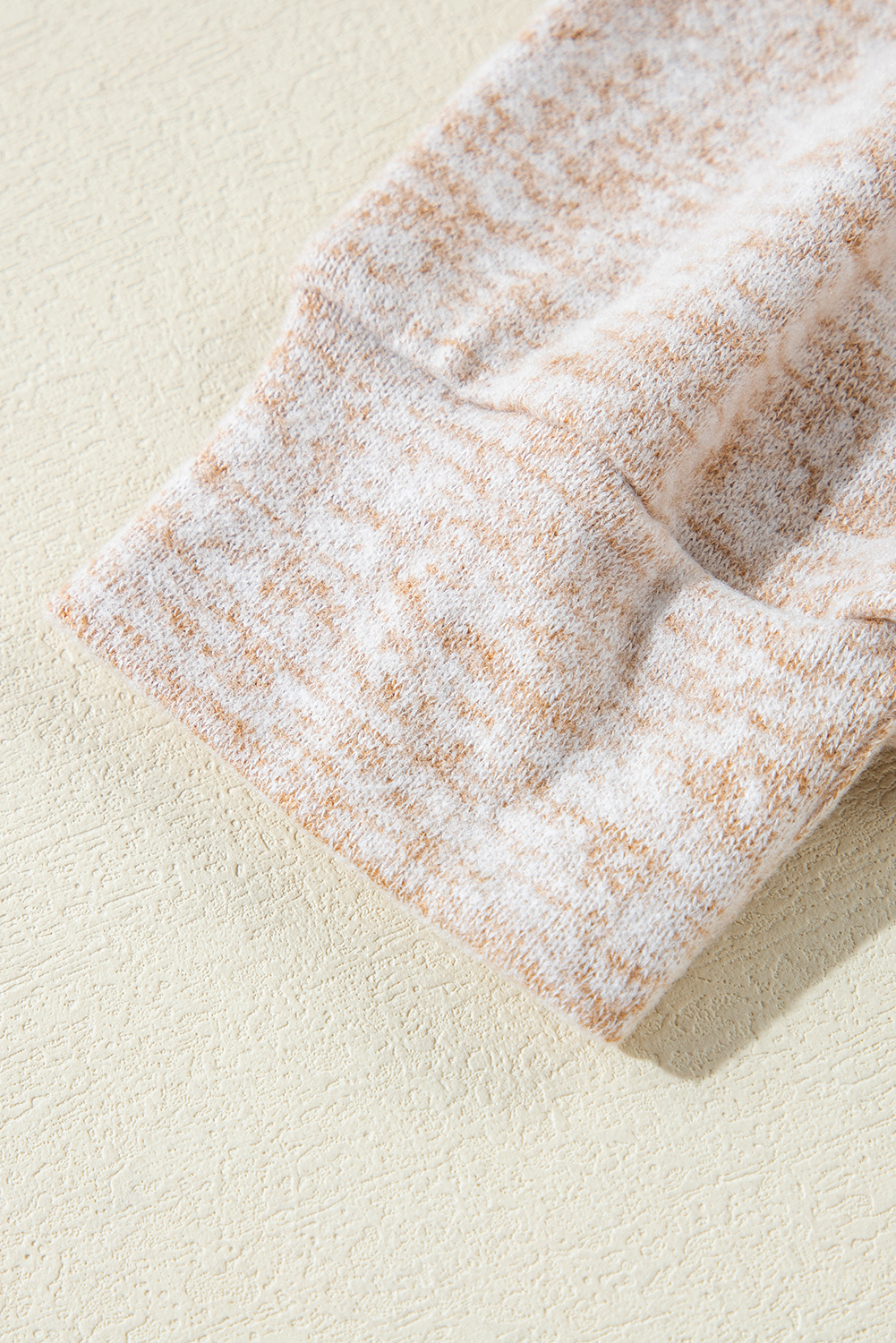 Apricot Drawstring Cowl High Neck Long Sleeve Split Top - Image 8