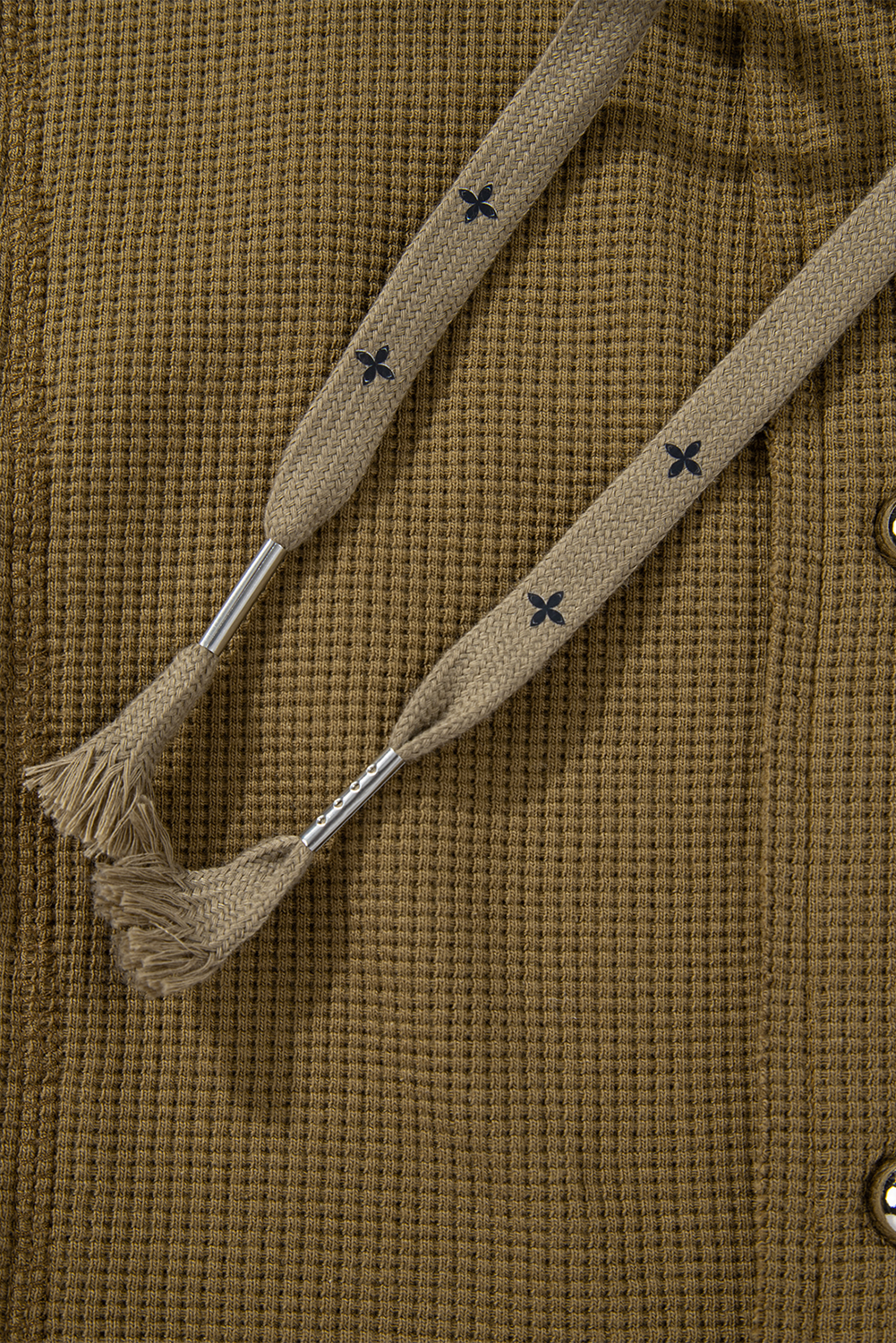 Jungle Green Quilted Textured Patchwork Loose Fit Hooded Jacket - Image 6